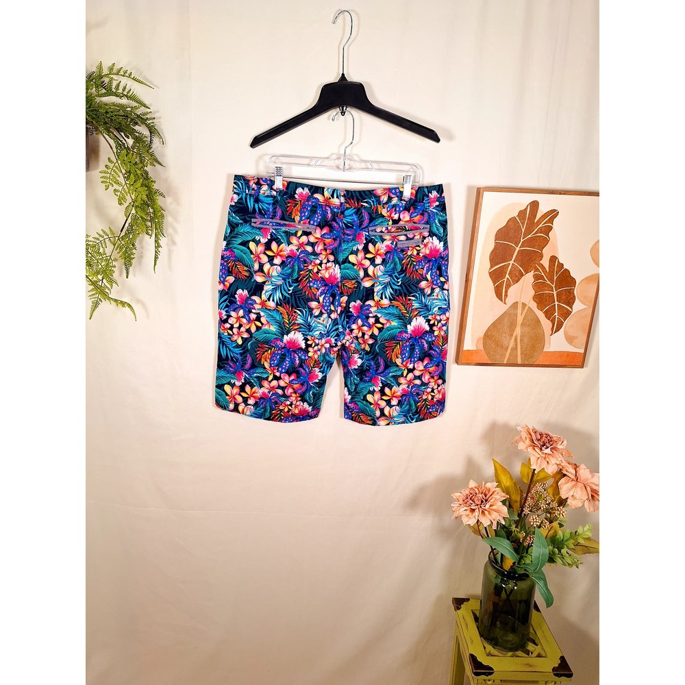 Hudson & Barrow NYC Men's Floral Chino Shorts Size 38 - Picture 3 of 7